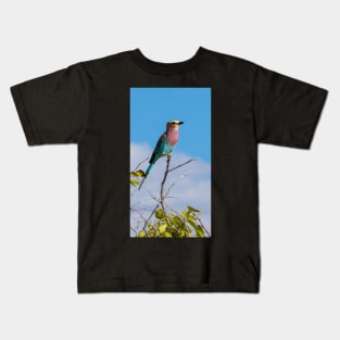 Lilac-breasted roller bird. Kids T-Shirt